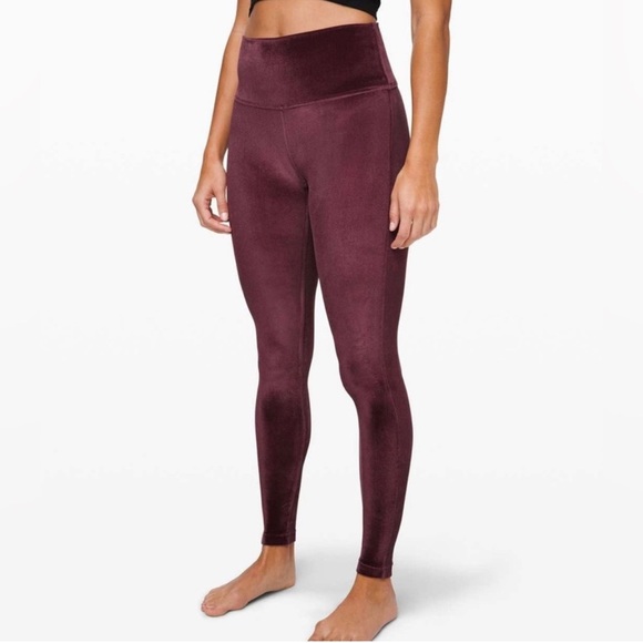Lululemon Special Edition Velvet Leggings Size 6 - Picture 1 of 9
